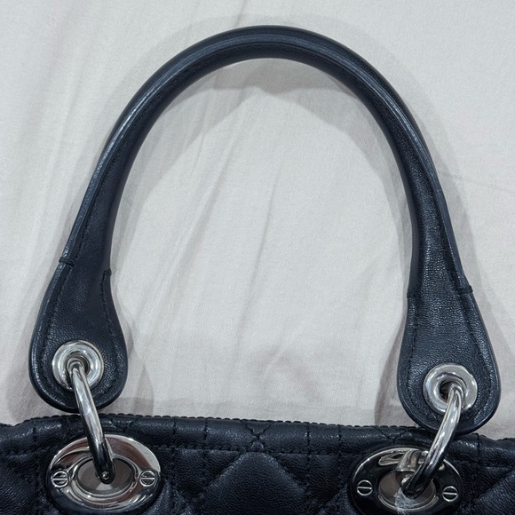Authentic Christian Dior Cannage Lady Dior Soft Black Tote - Picture 15 of 16